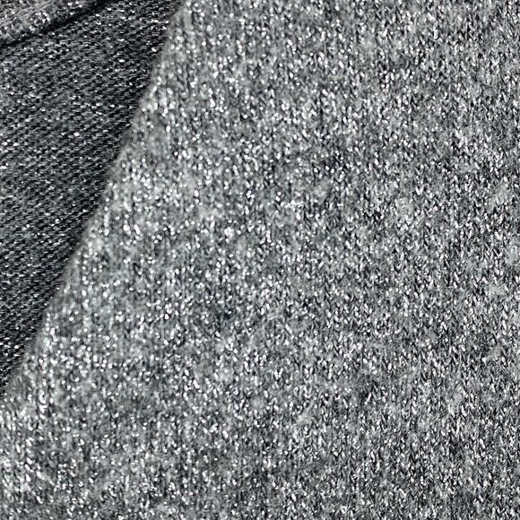 MICHAEL STARS Top L Knit Claudine Convertible Surplice Sparkle Madison Gray USA - Picture 6 of 10